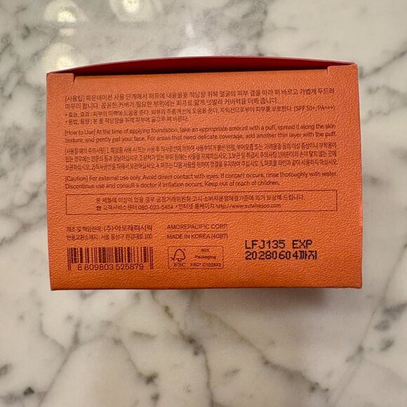 NEW Sulwhasoo Perfecting Cushion Airy 23N1 Sand (Full Size + Refill) - Picture 2 of 6